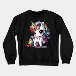 Chibi Unicorn | Anime Style | T Shirt Design Crewneck Sweatshirt